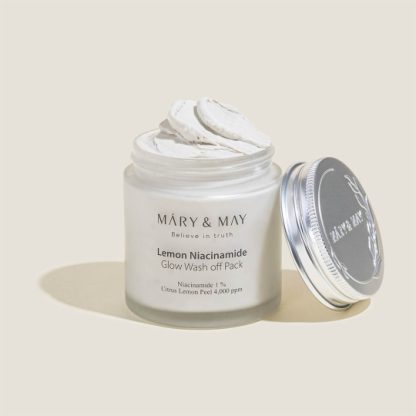MARY & MAY Vegan Lemon Niacinamide Glow Wash Off Pack 125g - Image 2